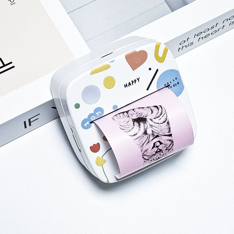 DOLEWA pocket mini thermal label printer mobile printer-Colorful
