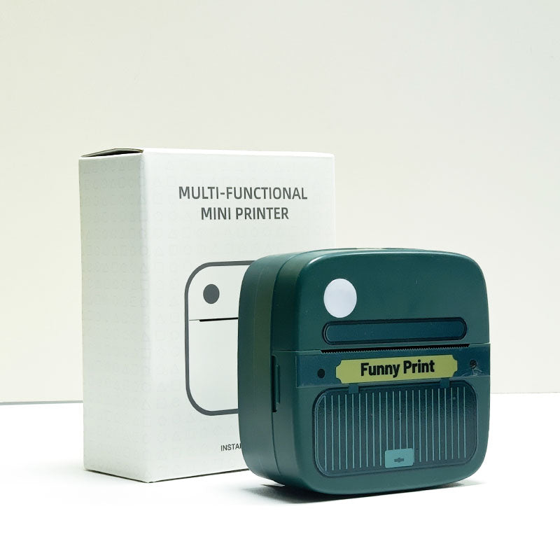 DOLEWA pocket mini thermal label printer mobile printer-Dark Green