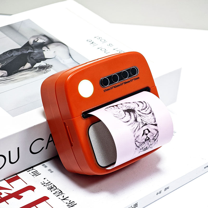DOLEWA pocket mini thermal label printer mobile printer-Red